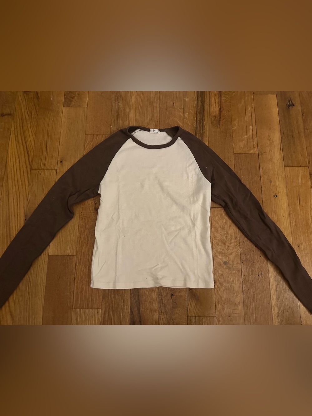 Brandy Brown & White Raglan long sleeve